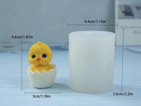 Molde silicona pollito saliendo